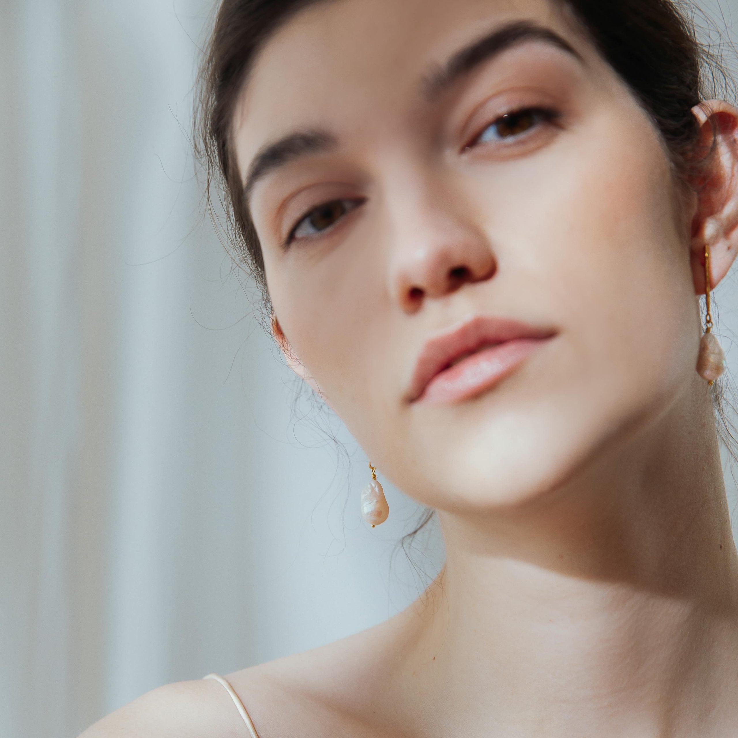 Pendientes Bastón Perla XL