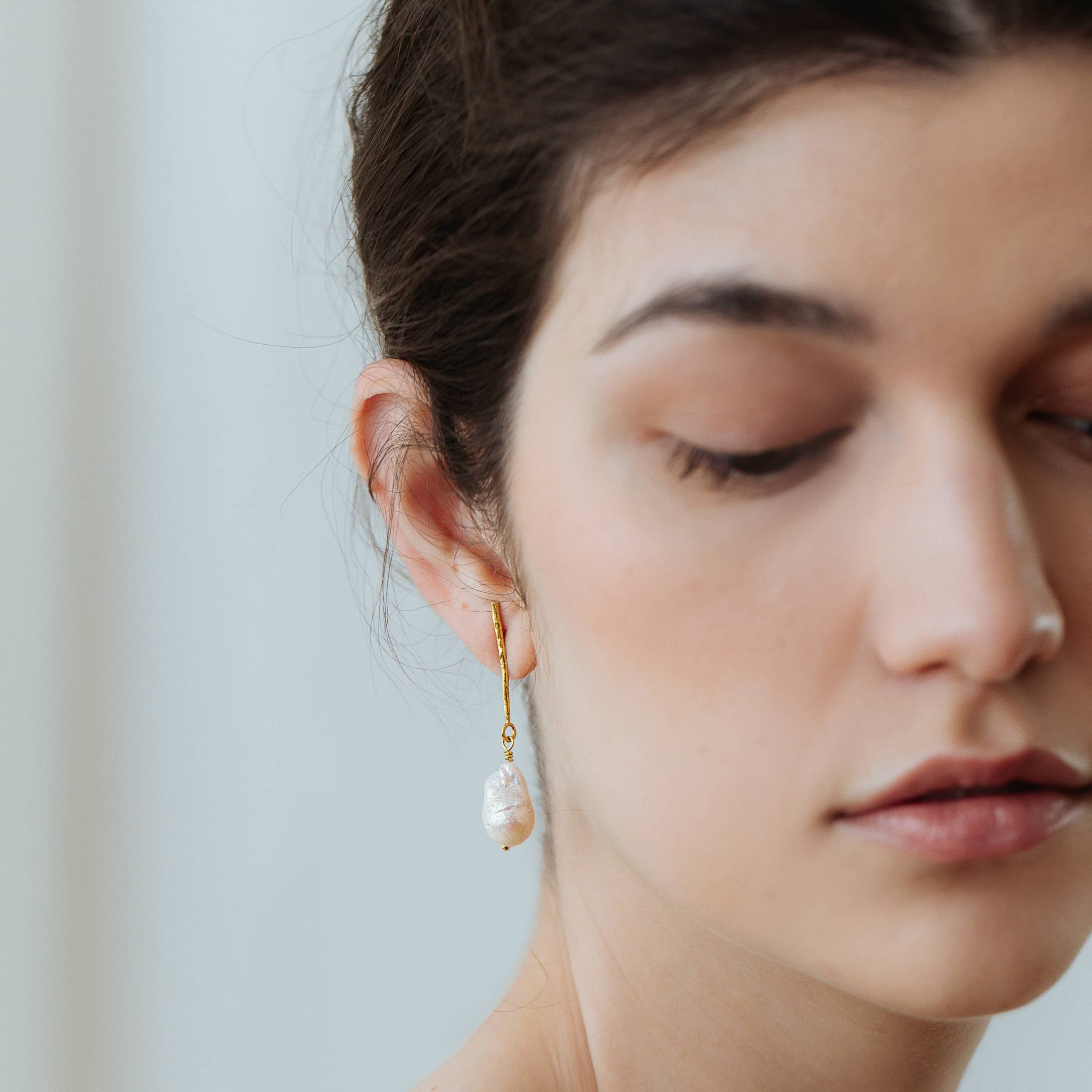 Pendientes Bastón Perla XL