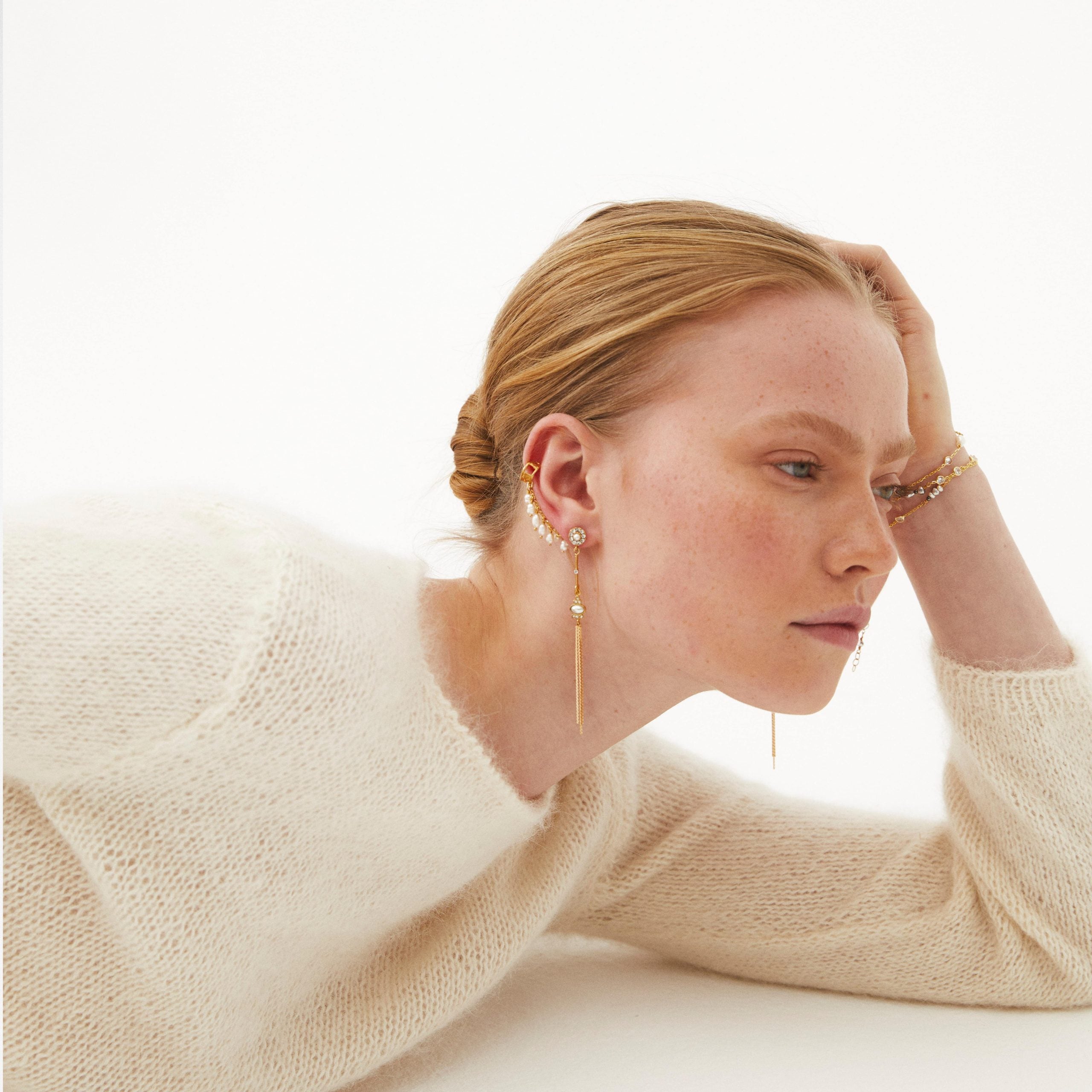 Pendientes Charles con fleco