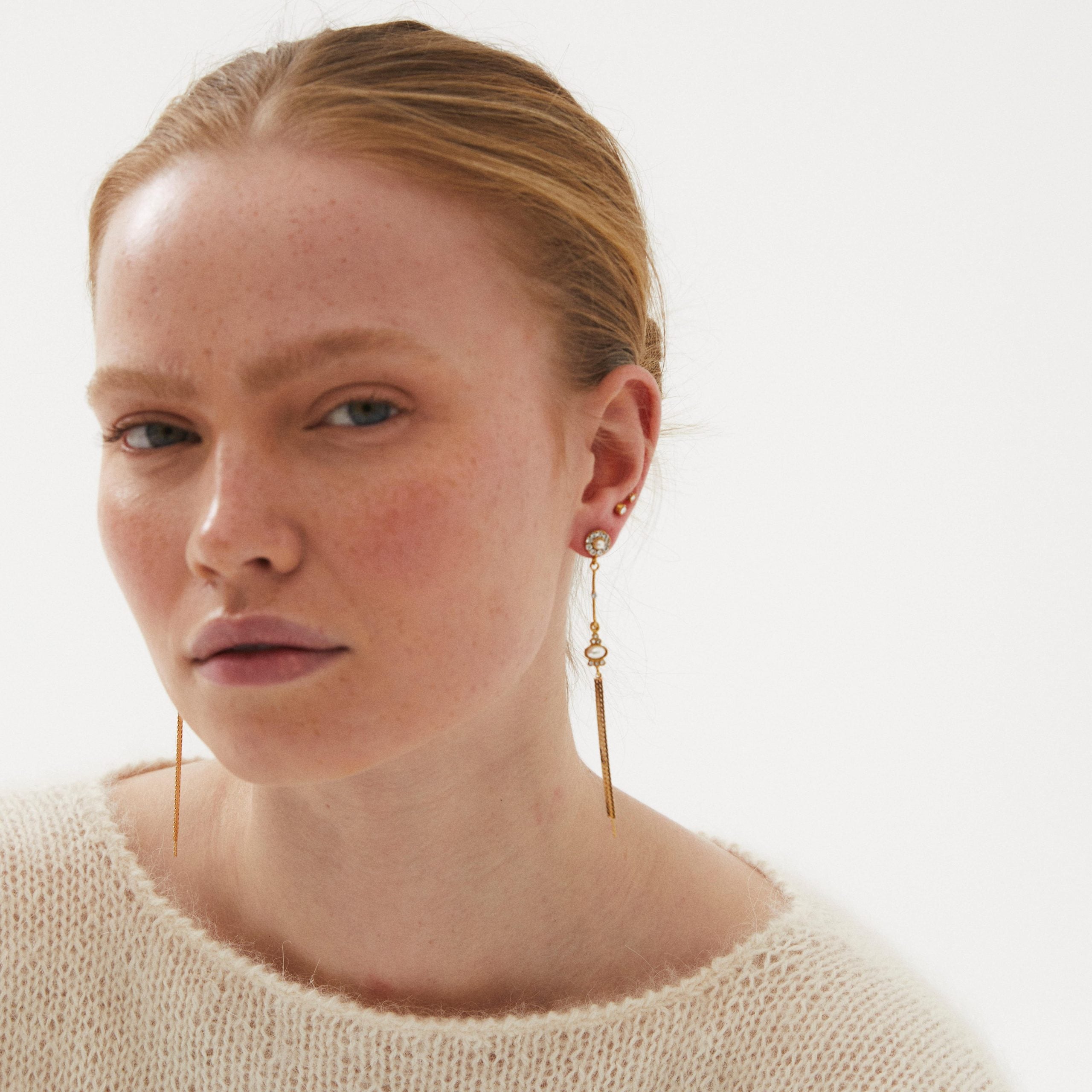 Pendientes Charles con fleco