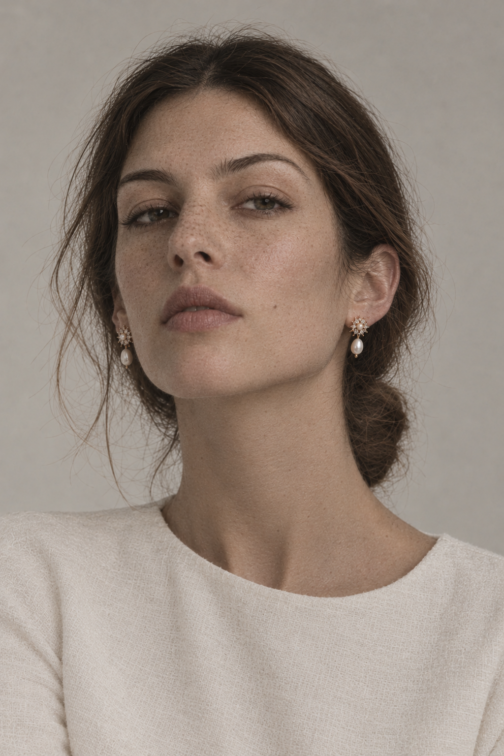 Époque Pearl Short Earrings