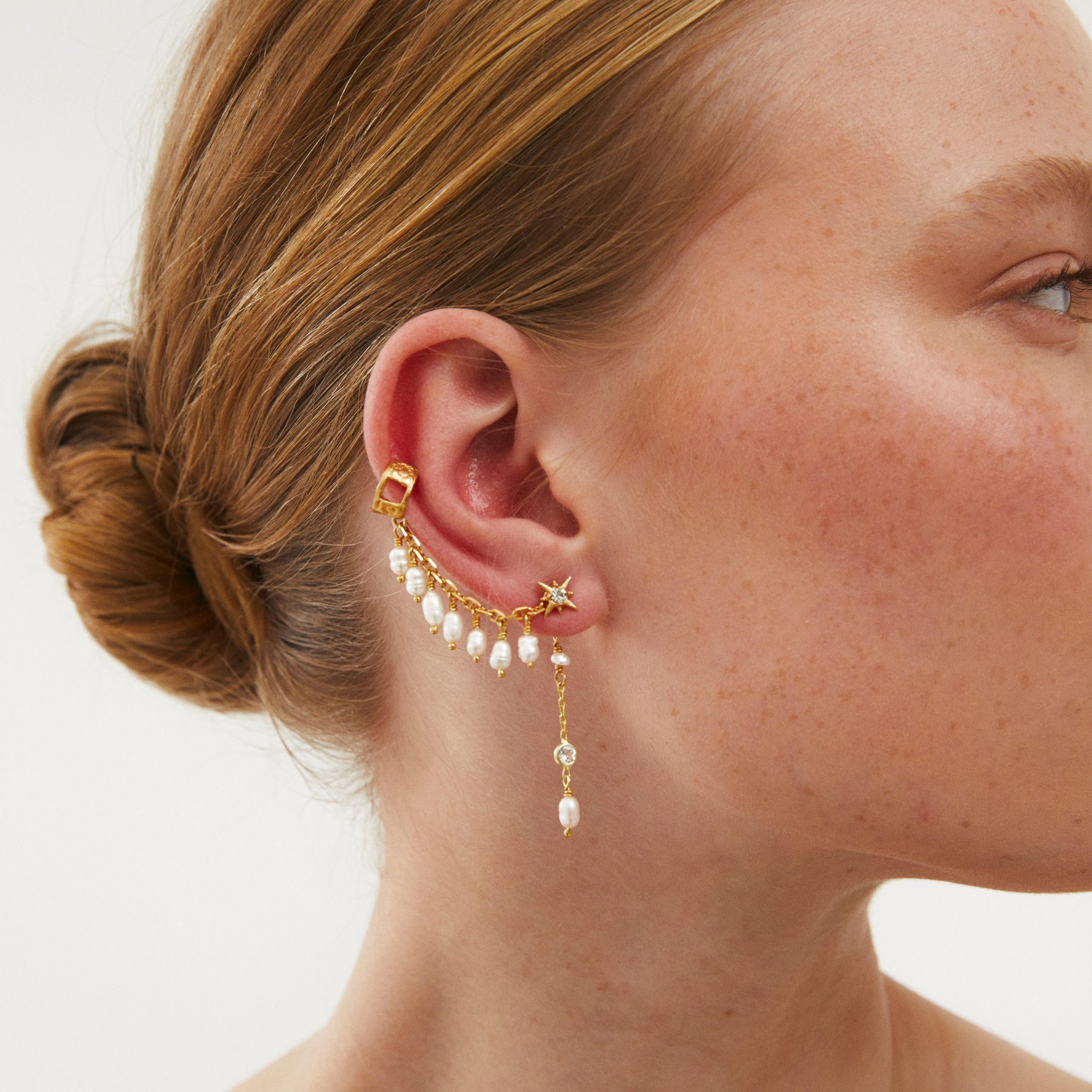 Earcuff Cascada Perlas