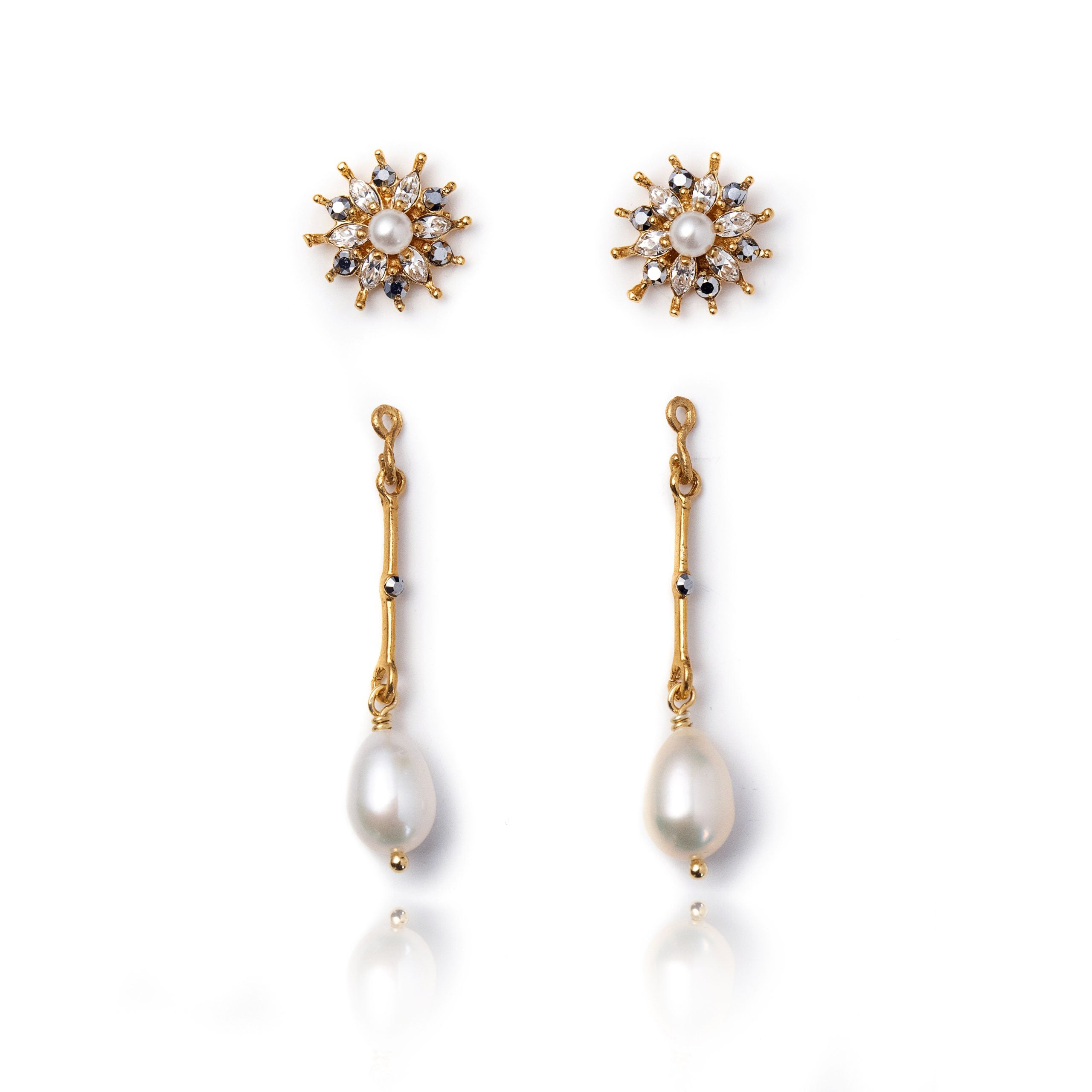 Pendientes Époque Perla Largo