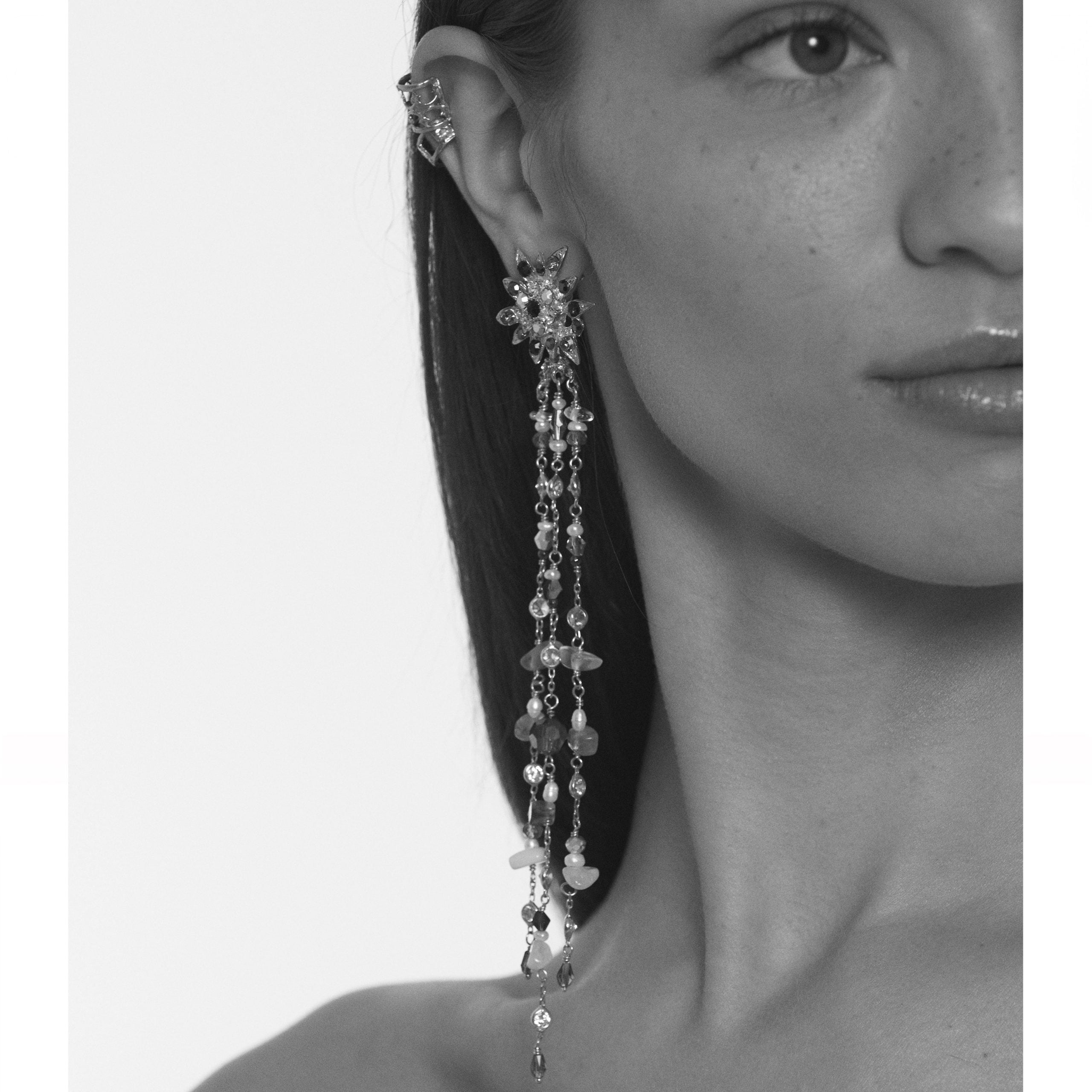 Pendientes Savage Color Flecos Maxi