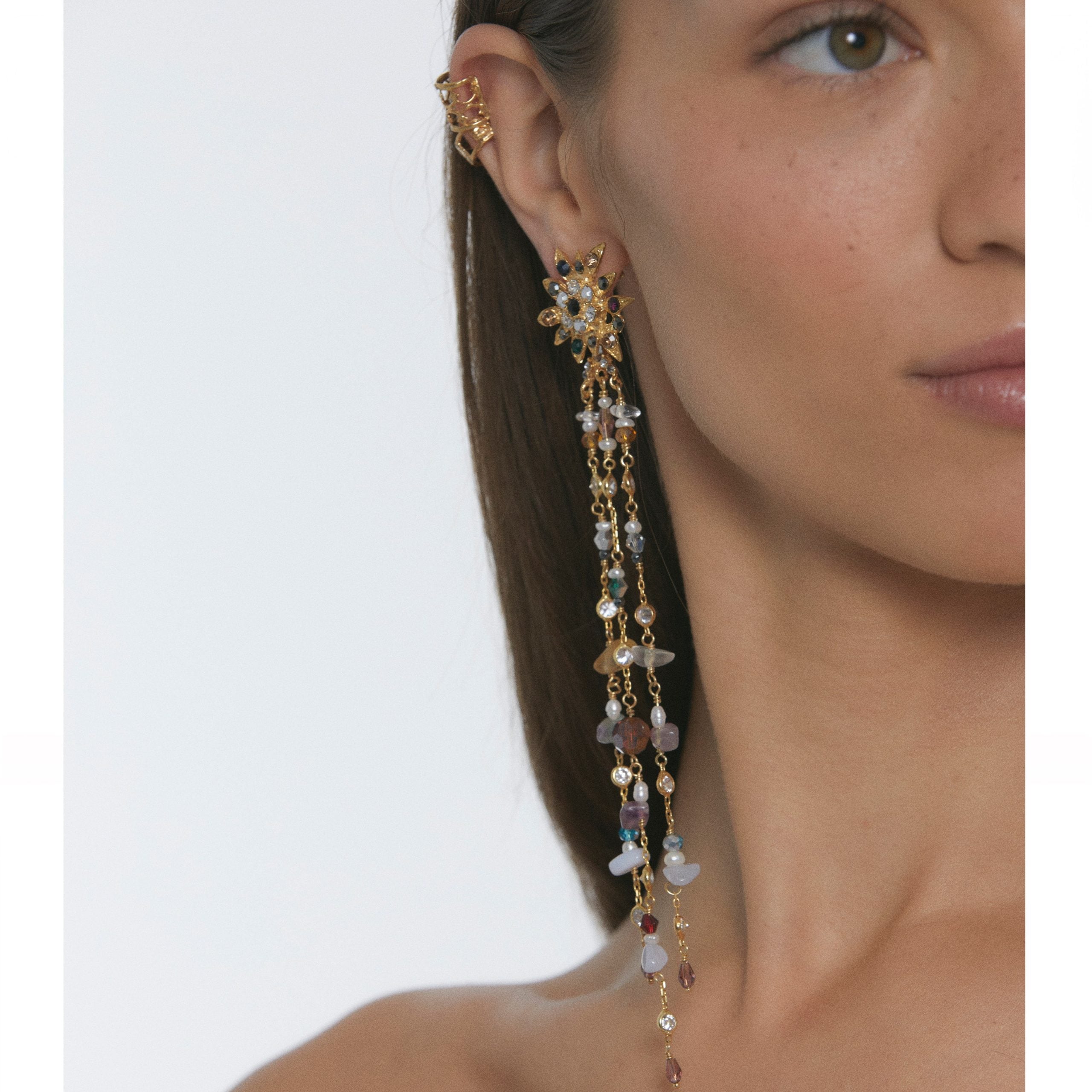 Pendientes Savage Color Flecos Maxi