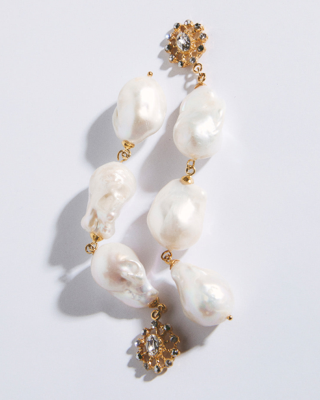 Pendientes Triple Perlas XL