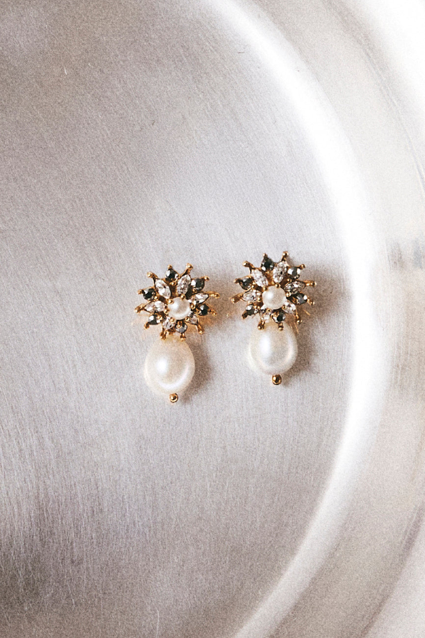 Pendientes Époque Perla Corto