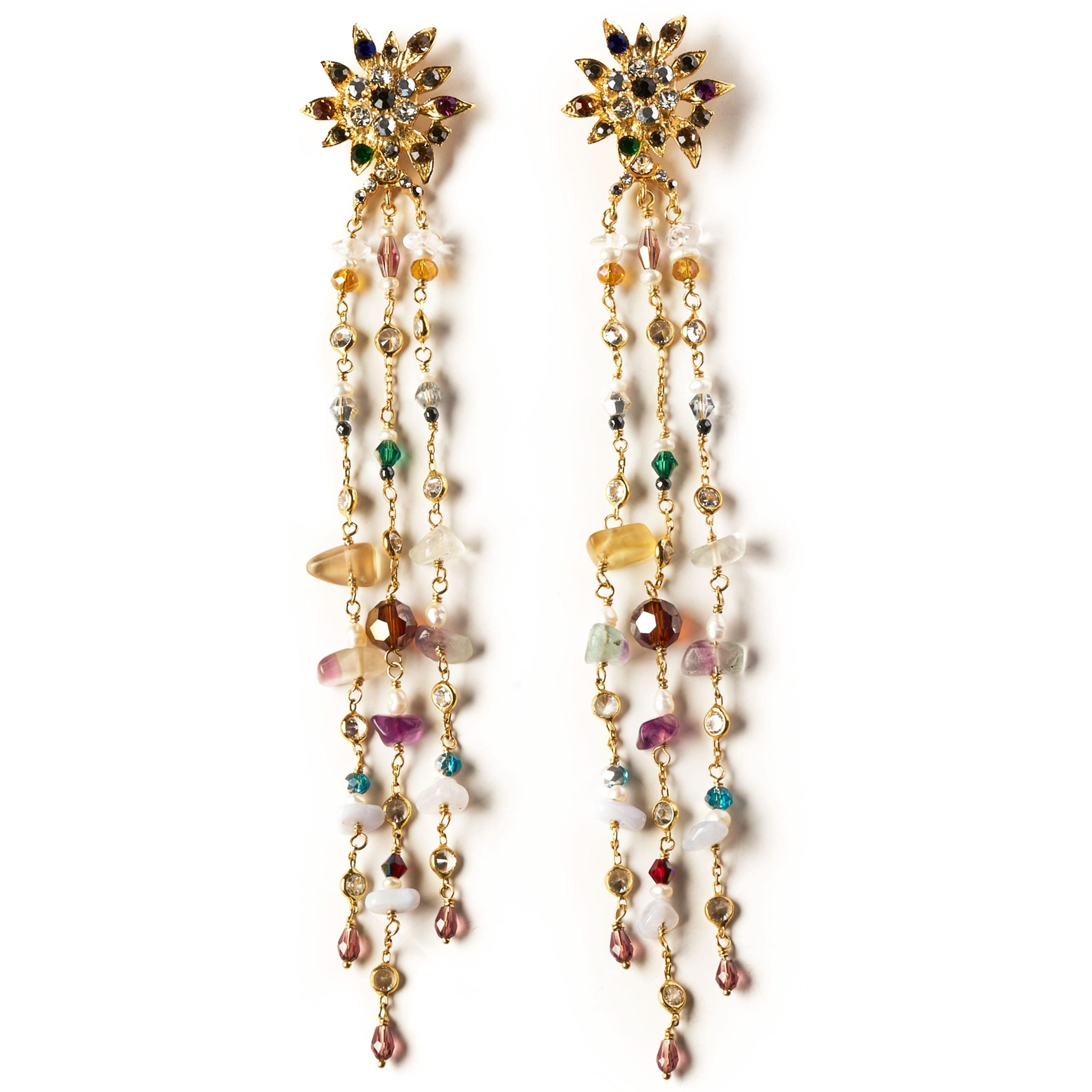 Pendientes Savage Color Flecos Maxi