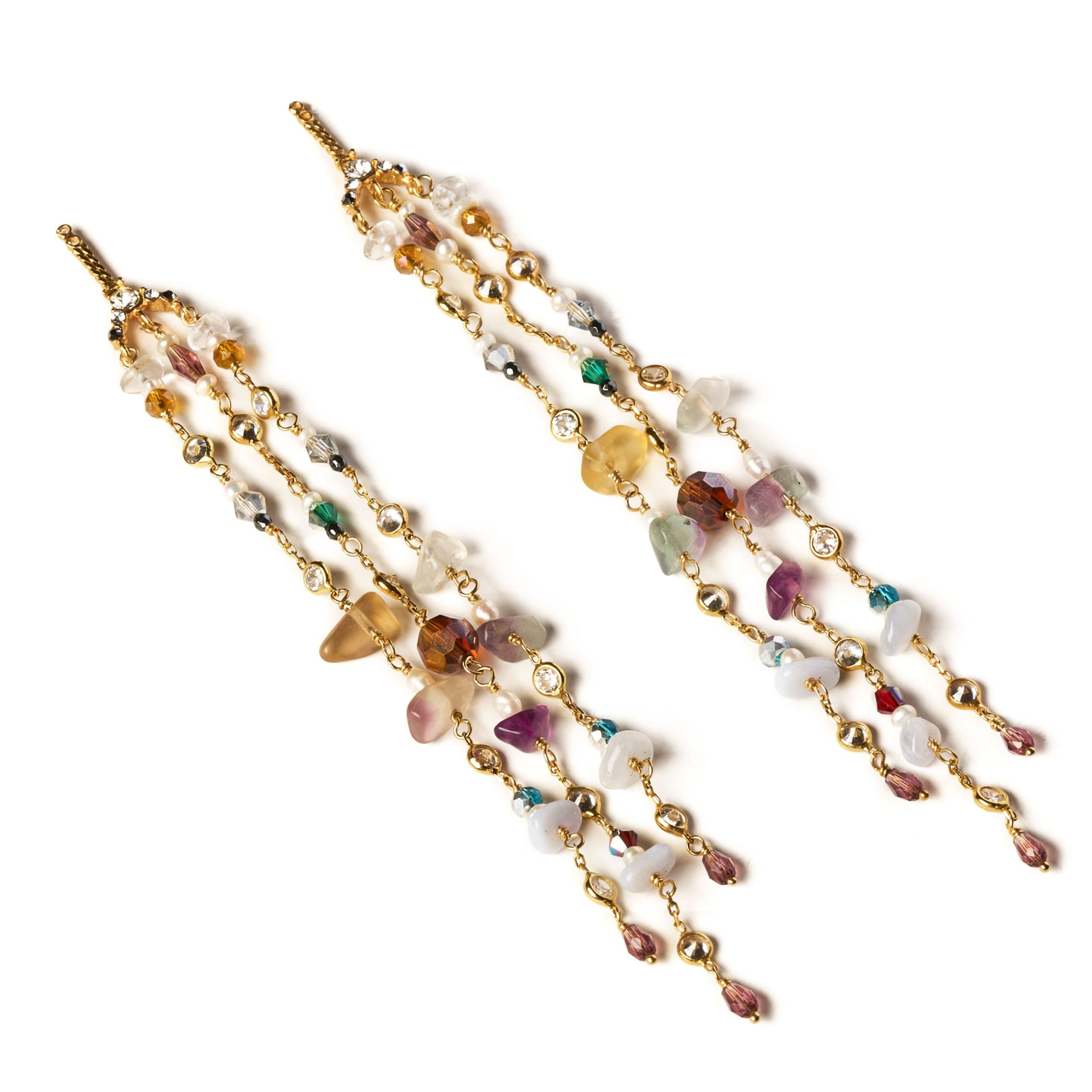 Pendientes Savage Color Flecos Maxi